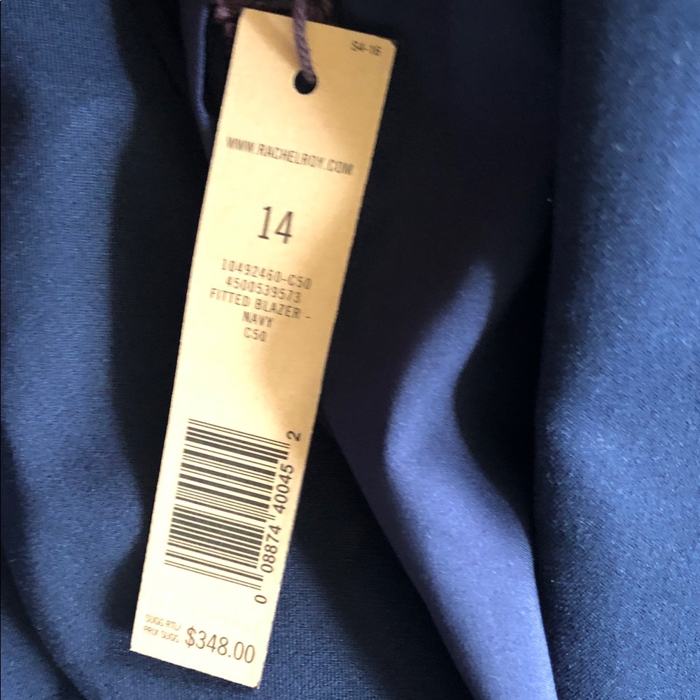 Rachel Roy Navy Blue Shoulder Padded Blazer 14 NEW - Picture 5 of 8